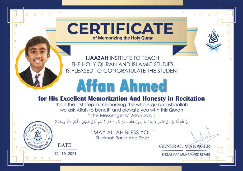 - Affan - IJAAZAH